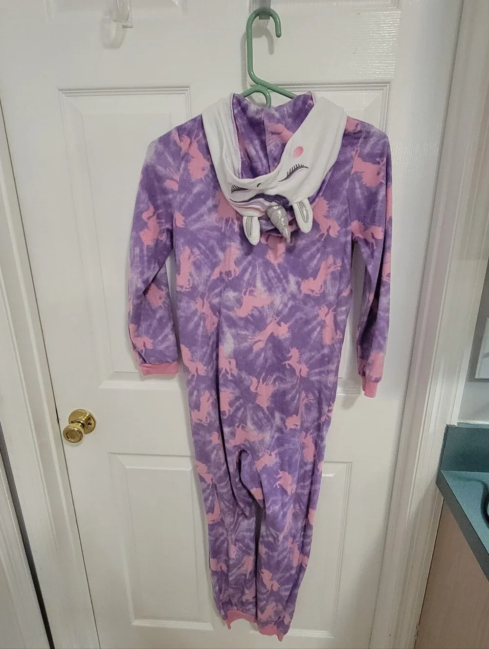 Girls Size 12 Pajama Lot Carter’s Wonder Nation Unicorn Zip-Up PJs
